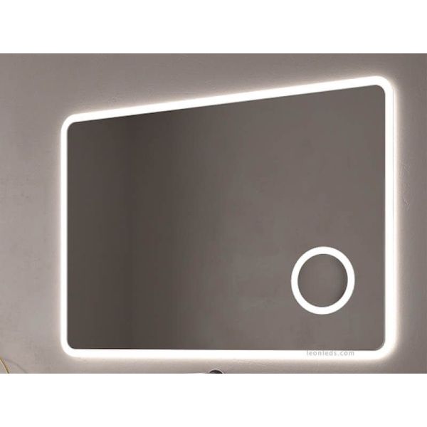 Espelho de banheiro LED Palau Eurobath com iluminação perimetral e antiembaçante | LeonLeds