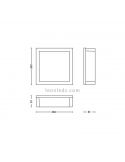 Dimensiones Aplique Plafón exterior gris aluminio Skies 1XE27 8719514385344 Philips | LeonLeds