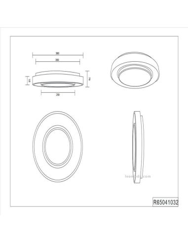 Plafonnier LED rond intelligent Mona mesure | leonleds