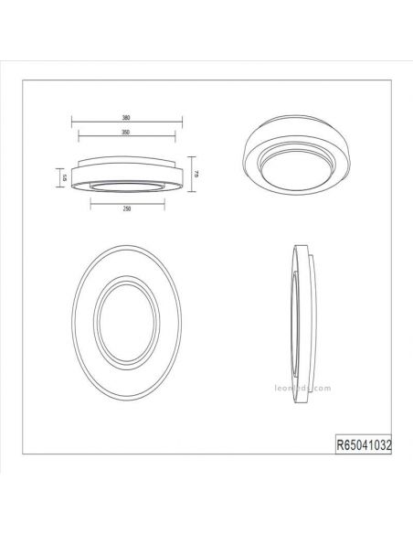 Plafonnier LED rond intelligent Mona mesure | leonleds