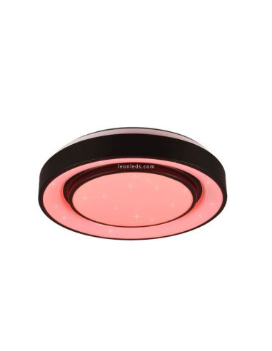 Plafón inteligente LED redondo Mona rojo | LeonLeds