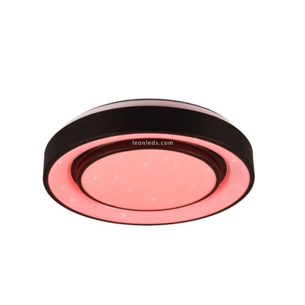 Plafón inteligente LED redondo Mona rojo | LeonLeds
