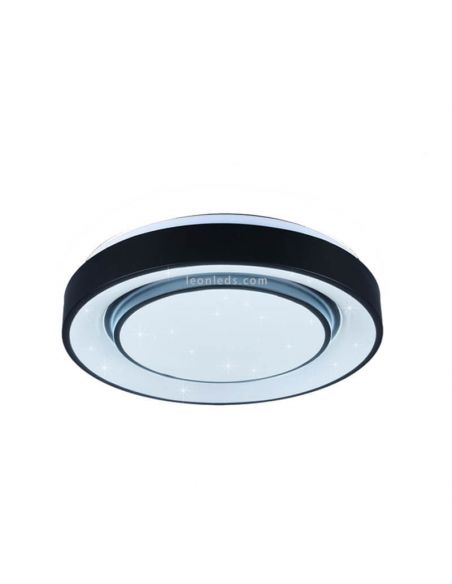 Plafonnier LED intelligent rond bleu Mona | leonleds