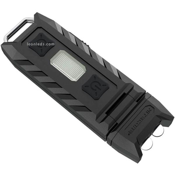 Lampe de poche porte-clés LED Thumb avec lumière réglable à 120º LED rouge et rechargeable Nitecore | leonleds