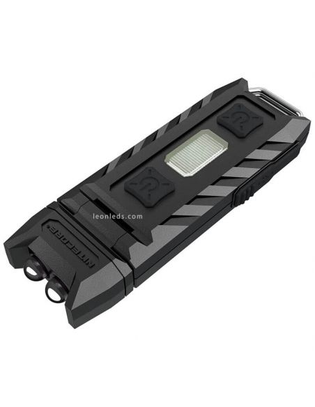 Lampe de poche porte-clés LED Thumb avec lumière réglable à 120º LED rouge et rechargeable Nitecore | leonleds