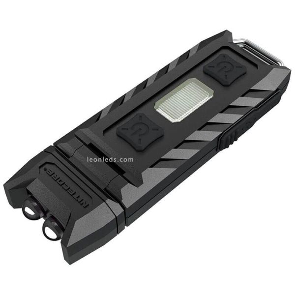 Linterna LED de llavero Thumb con luz orientable 120º led Rojo y recargable Nitecore | LeonLeds