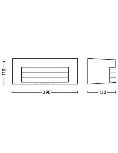Dimensiones de Aplique de pared exterior Antracita Fragance MyGarden Philips | LeonLeds