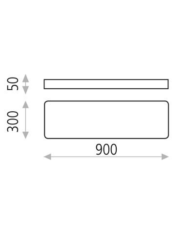 Plafonnier Turin rectangulaire blanc par ACB Iluminación I LeónLeds Iluminación