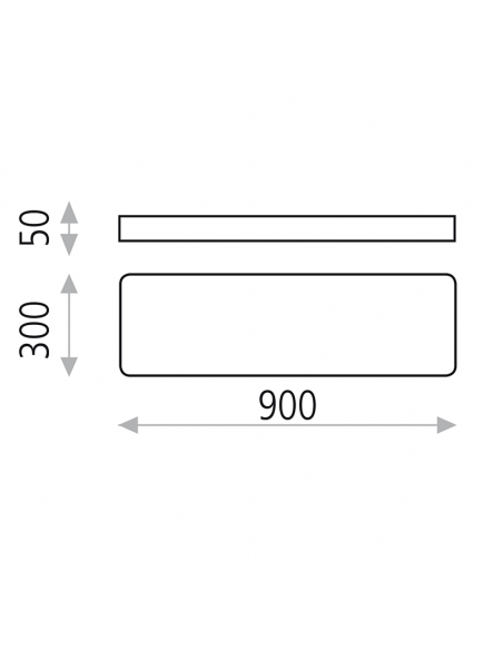 Plafón rectangular Turin blanco de ACB Iluminación I LeónLeds Iluminación