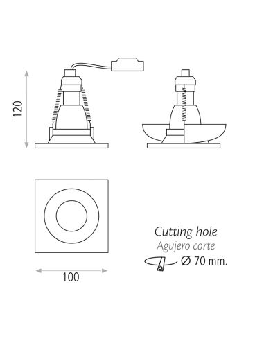 Downlight LED Waka GU10 I LeonLeds Iluminación