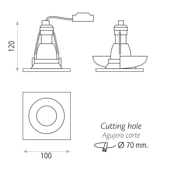 Lâmpada embutida LED Waka GU10 I Leon Iluminação LED