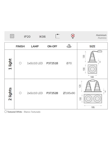 Downlight LED Waka GU10 I LeonLeds Iluminación
