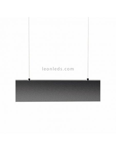 Candeeiro suspenso linear LED preto Hanok 3000k ou 4000k Mantra