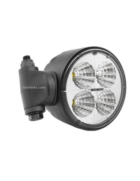 Lampe de travail LED ronde pivotante avec connecteur Deutsch 2000Lm Valtra | leonleds