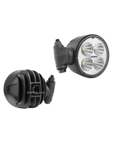 Lampe de travail LED ronde pivotante avec connecteur Deutsch 2000Lm Valtra | leonleds