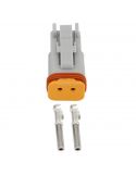 Conector 2 Pin Deutsch Hembra con terminales Agropar | LeonLeds