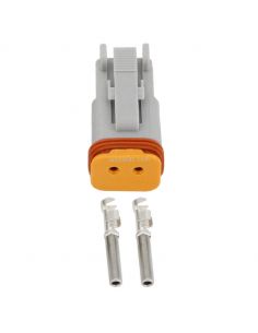 Conector fêmea de 2 pinos Deutsch Fêmea com terminais Agropar | LeonLeds 2