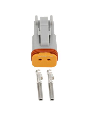 Conector 2 Pin Deutsch Hembra con terminales Agropar | LeonLeds