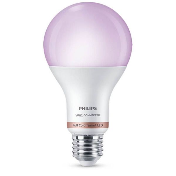 Lâmpada LED Inteligente 13W - 100W RGB com Wiz e Wi-Fi e Bluetooth Regulável A67 E27 Philips | leonleds