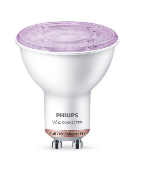 Lâmpada LED inteligente GU10 50W - 4,7W Wiz RGB compatível com Alexa Google Home 8719514372344 Philips | leonleds