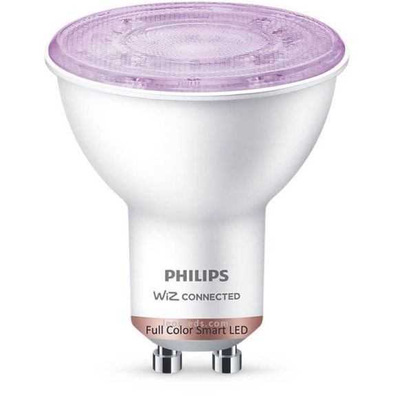Bombilla LED inteligente GU10 50W - 4,7W Wiz RGB compatible con Alexa Google Home 8719514372344 Philips | LeonLeds
