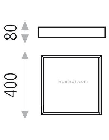 Plafón Munich LED 40cm dimensiones