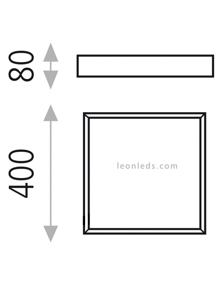 Luminária de teto LED Munich 40cm dimensões