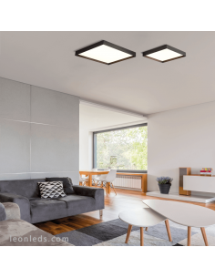 Luminária de teto LED Munique 40cm preta 2