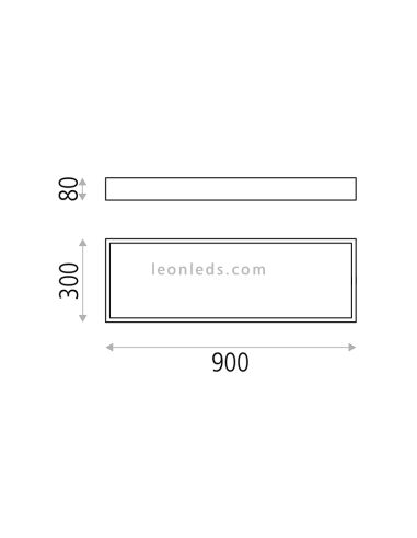 Luminária de teto LED Munich 90cm dimensões