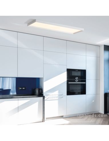 Plafonnier Munich LED 90cm blanc ambiant