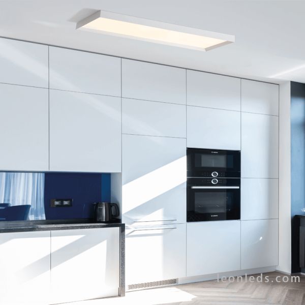 Luminária de teto Munich LED 90cm branco ambiente