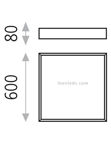 Luminária de teto LED Munich 60cm dimensões