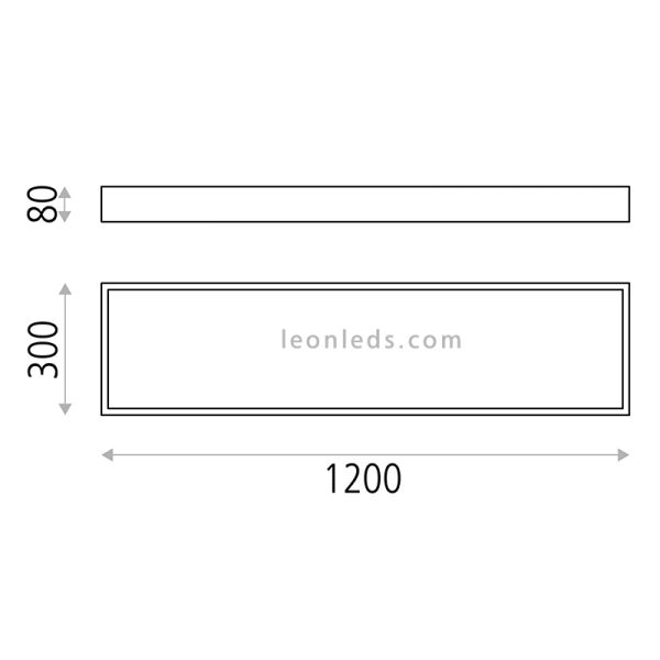 Dimensions du plafonnier LED Munich 120cm