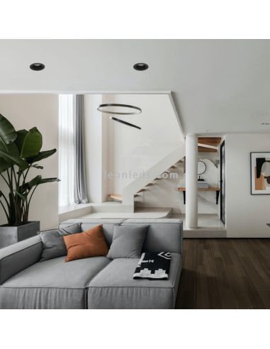 Lámpara empotrable Winka Led Negro ambiente