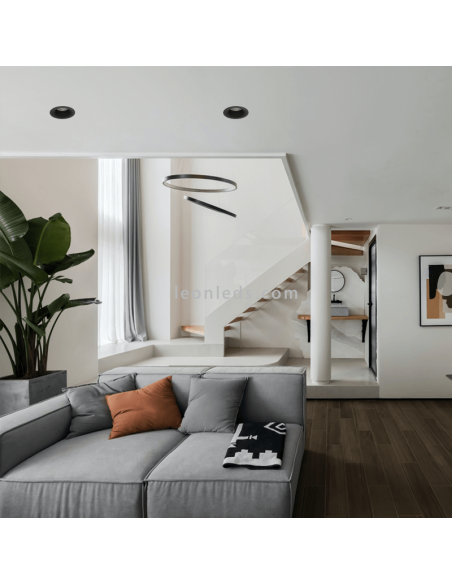Lámpara empotrable Winka Led Negro ambiente