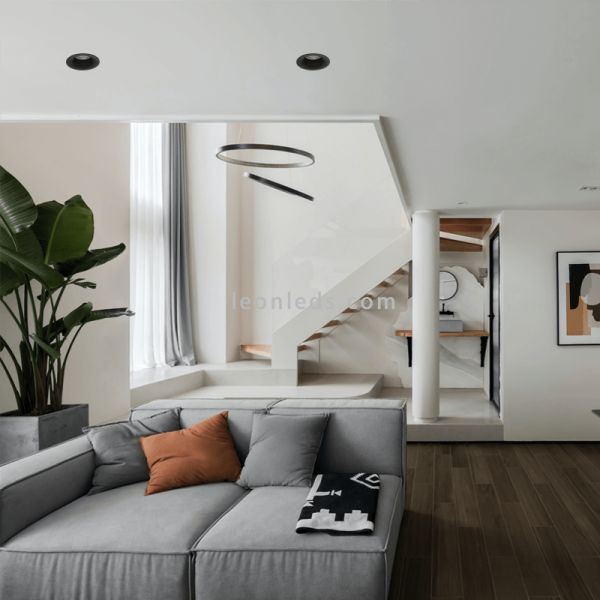 Lámpara empotrable Winka Led Negro ambiente