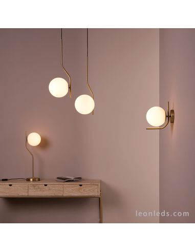 Applique murale en métal doré ambiant Maui