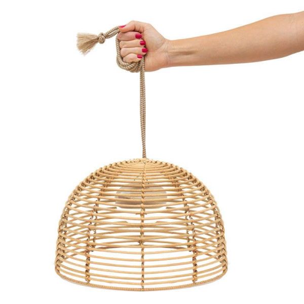 Lámpara recargable natural Bossa Hang exterior New Garden | LeonLeds