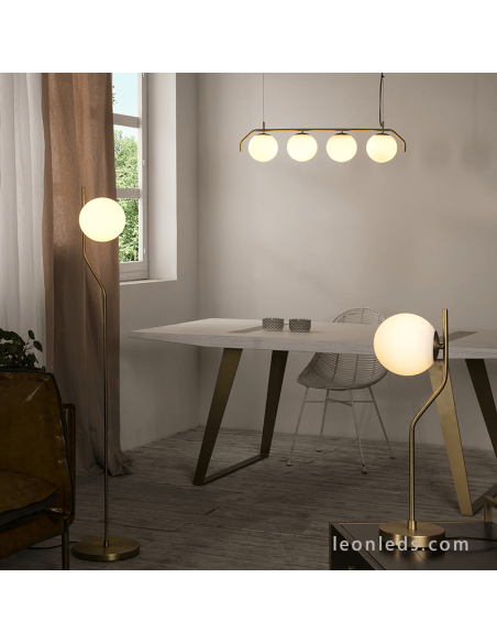 Candeeiro de mesa Maui ouro série completa