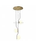 Lámpara Colgante 3L Maui oro