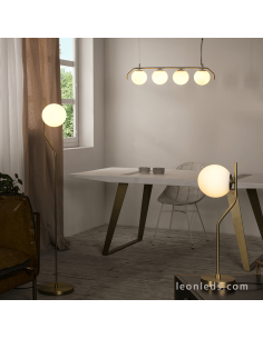 Candeeiro pendente 4L ouro Maui 2