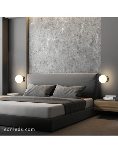 Aplique de parede em vidro Parma preto ambiente