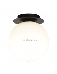 Luminária de teto com esfera de vidro Parma preta