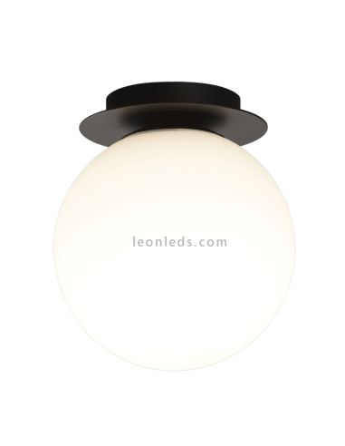 Plafón con esfera de cristal Parma negro