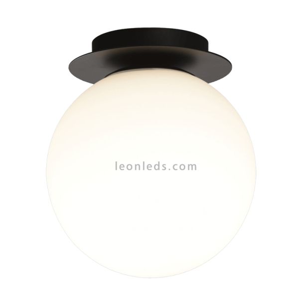 Plafonnier avec sphère en verre parme noir