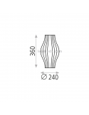Lámpara de Sobremesa Mirta 35 cm dimensiones