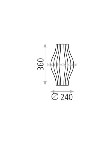 Lámpara de Sobremesa Mirta 35 cm dimensiones