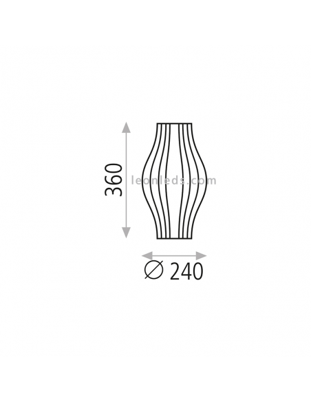 Lámpara de Sobremesa Mirta 35 cm dimensiones