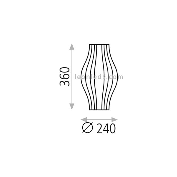 Lámpara de Sobremesa Mirta 35 cm dimensiones