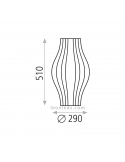 Lámpara de sobremesa Mirta 50cm dimensiones